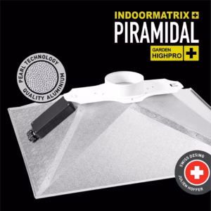 Kuvassa Garden Highpron laadukas Matrix kasvivaloheijastin.